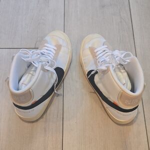 Nike White and Black High-Top Sneakers